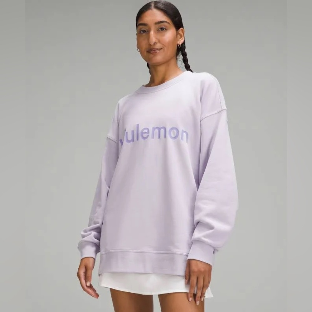 Lululemon Perfectly Oversized Logo Crew Purple